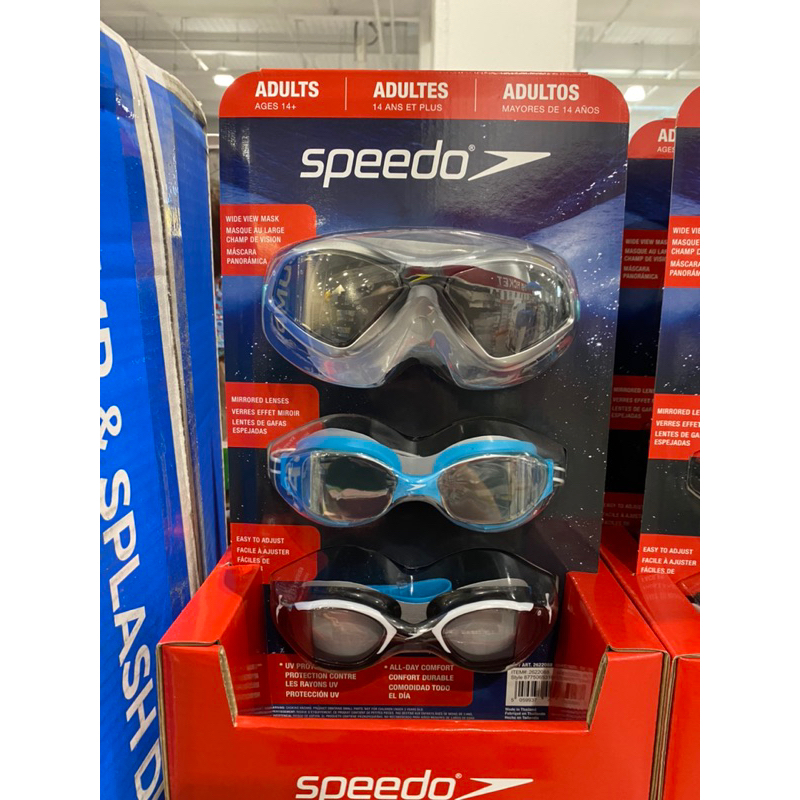 🌞🏖️Speedo 成人泳鏡3入組🏖️🌞進階、廣角、鏡面