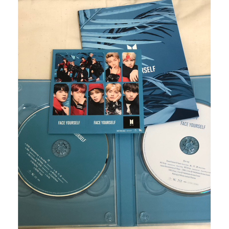 BTS 防彈少年團 FACE YOURSELF 日專 初回限定盤A 藍光DVD 貼紙 日本進口版