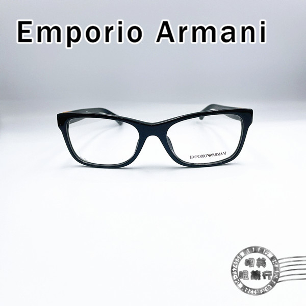 Emporio Armani/EA3093 5017/鏡腳黃色LOGO造型鏡架/鏡框/明美鐘錶眼鏡