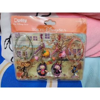 出清 日本東京海洋迪士尼Disney 2013年 萬聖節限定 達菲熊手機吊飾禮盒組 Duffy公仔耳機塞 絕版珍藏收藏品