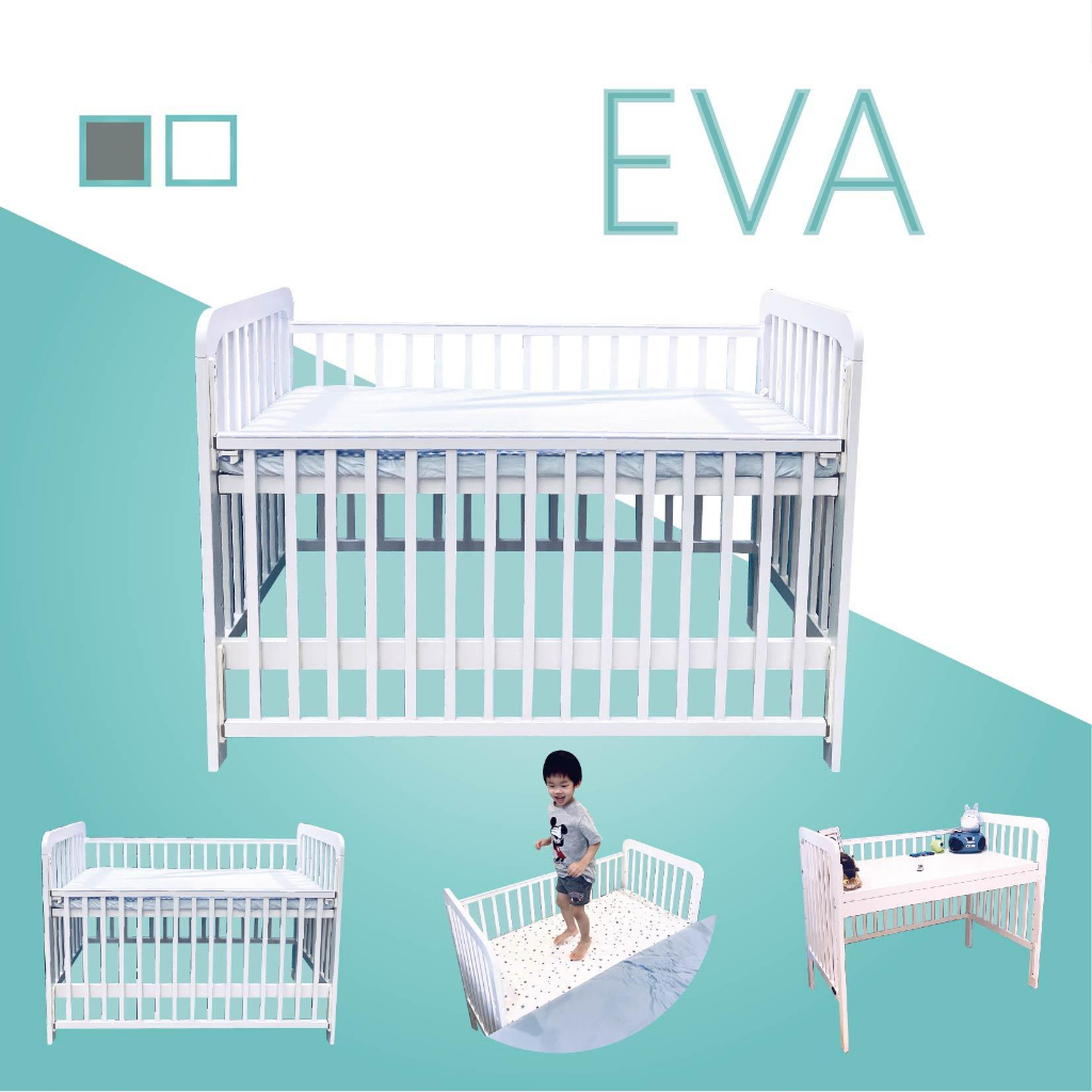 【喬依思】EVA 多功能書桌床 / 床邊床 / 小床 120x60 cm 台灣製造 / 床墊可升級 - 共2色