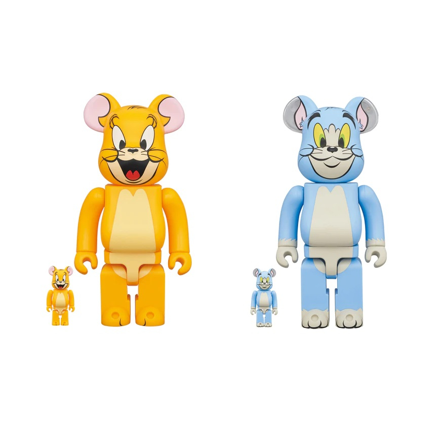 BE@RBRICK 庫柏力克熊 bearbrick  TOM &amp; JERRY 湯姆貓與傑利鼠 經典色 100%+400%