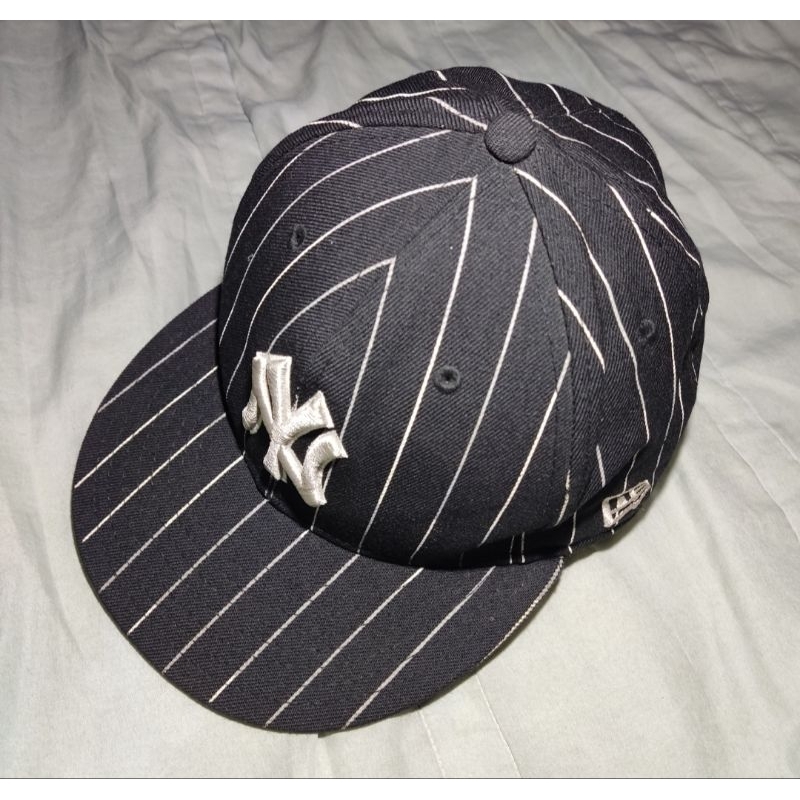 二手【NEW ERA】59FIFTY洋基隊MLB棒球帽頭圍58.7cm深15cm黑色