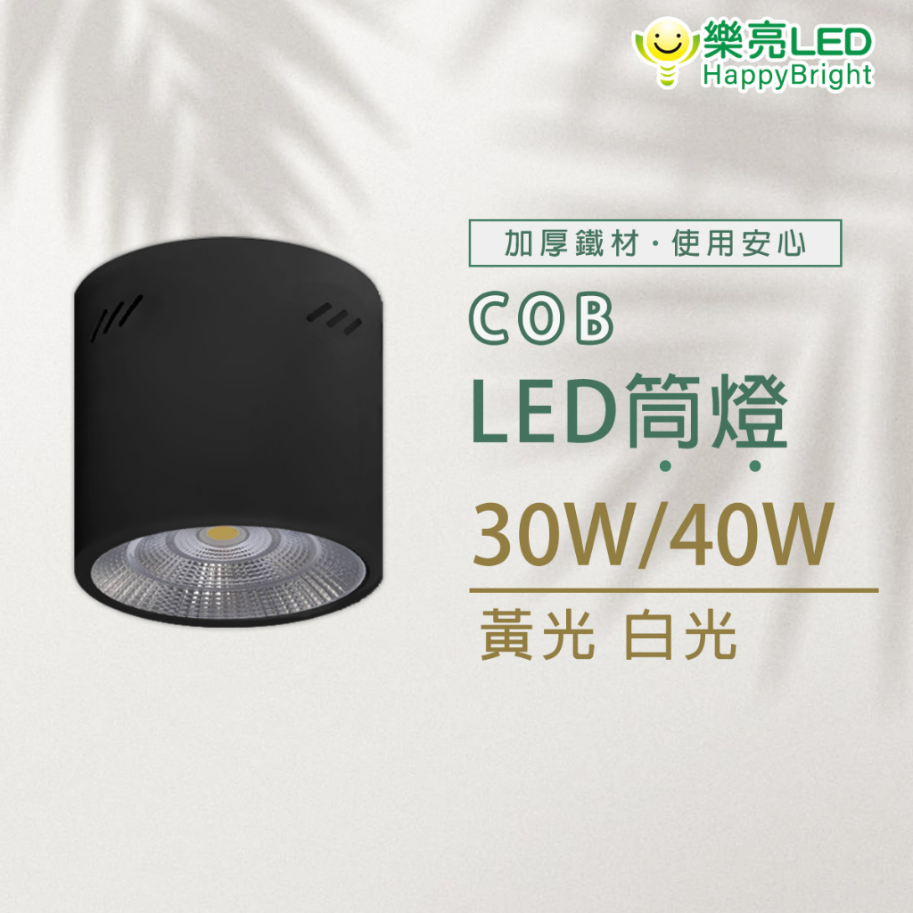 樂亮 LED 筒燈 高演色 商空適用 COB晶片 美國普瑞芯片30W 40W 黃光 白光 照明燈 筒燈 吸頂燈