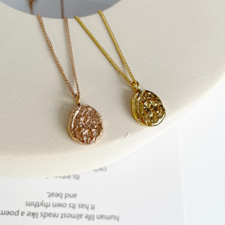 【SK飾品】鈦鋼項鍊 熔岩感隕石項鍊 玫瑰金色/金色【850378】不退色項鍊