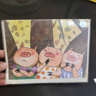 幾米系列卡片 三隻小豬 水彩紙萬用卡片 全新