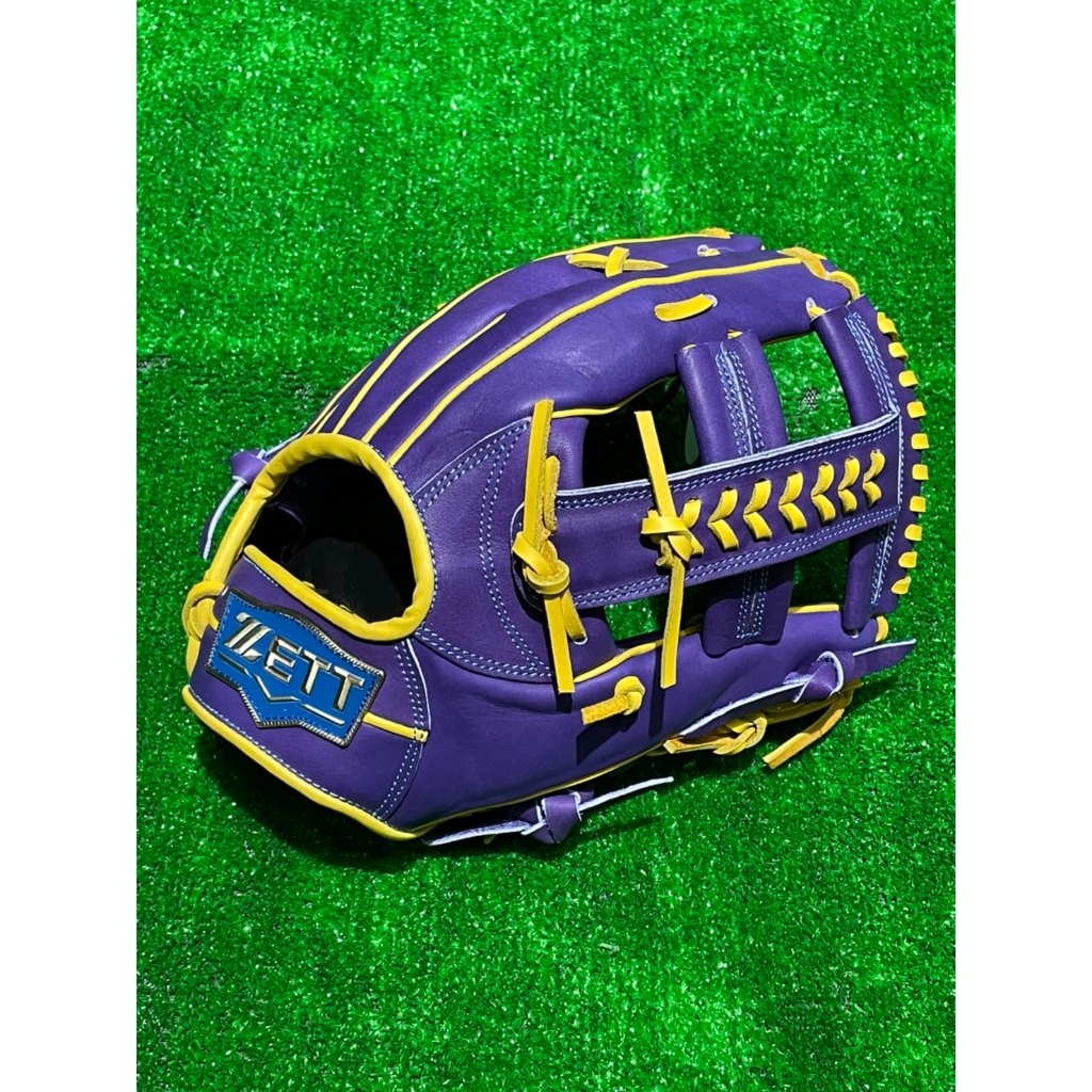 棒球世界全新 ZETT 硬式壘球手套內野十字檔野手手套(BPGT-33215)特價紫色