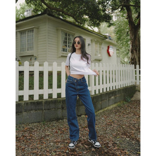 FFY 高腰顯瘦深藍寬褲👖
