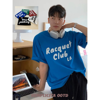 【SEMPLICITA】韓國 Racquet Club 網球部落 字母 短T 韓系 寬鬆版型 情侶 男女皆可 短袖