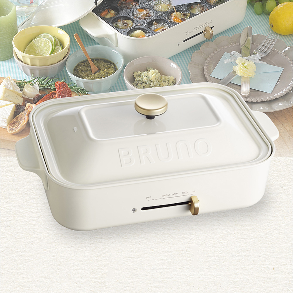 【生活工場】BRUNO多功能電烤盤(白)BOE021-WH