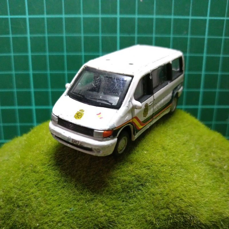 老玩具車賓士警用小巴士無盒有暇筆塗約7公分二改素材滿百出貨