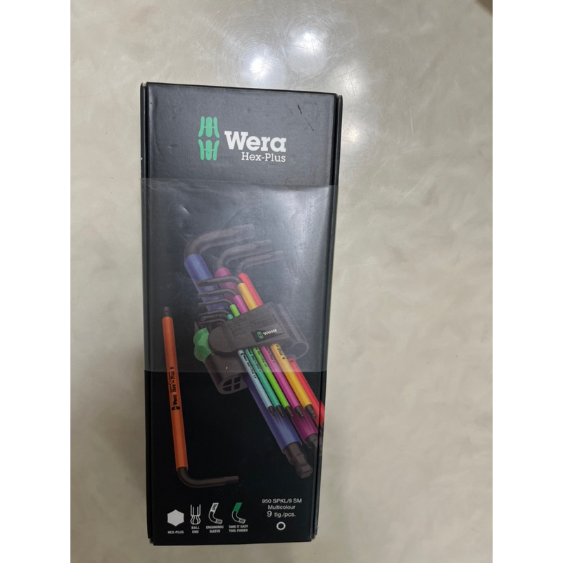 德國Wera 950 SPKL/9 SM N Multicolour彩色版六角扳手L-key 9件組