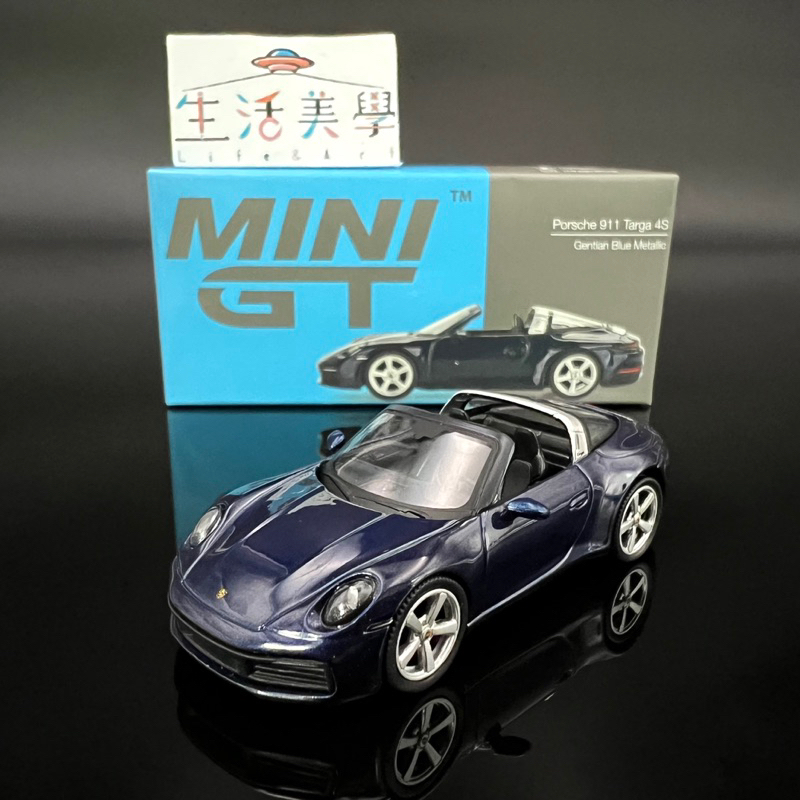 【生活美學】👏現貨秒出 1/64 Mini GT Porsche 911 992 Targa 4S #412 藍 保時捷