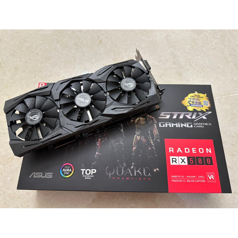 「ASUS ROG STRIX TOP RX580 8G」華碩 ROG RX 580 8G TOP 極新 非礦卡