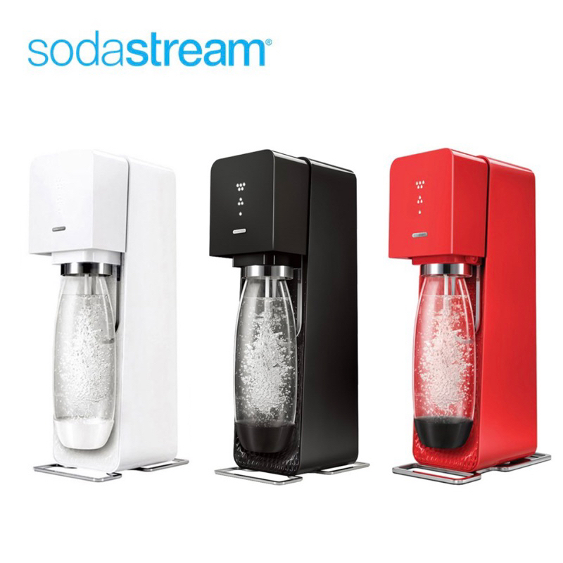 SodaStream 自動扣瓶氣泡水機 (SOURCE)（現貨白色）附鋼瓶*1及1L專用水瓶