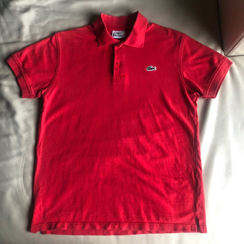 保證正品 Lacoste 紅色 短袖POLO衫 size M