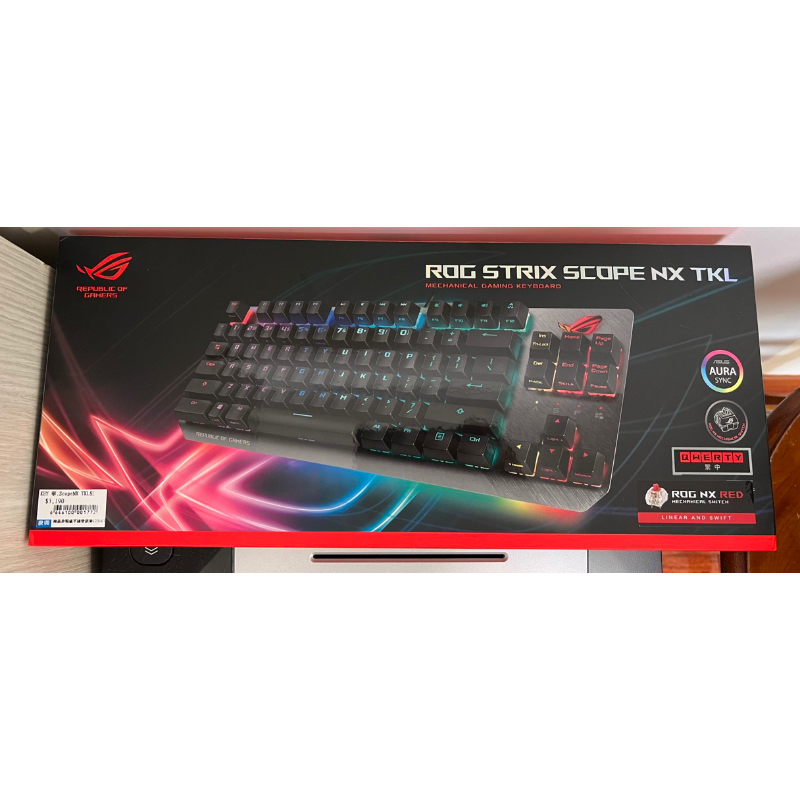 ASUS華碩 ROG Strix Scope NX TKL 機械式鍵盤/有線/NX紅軸繁體中文