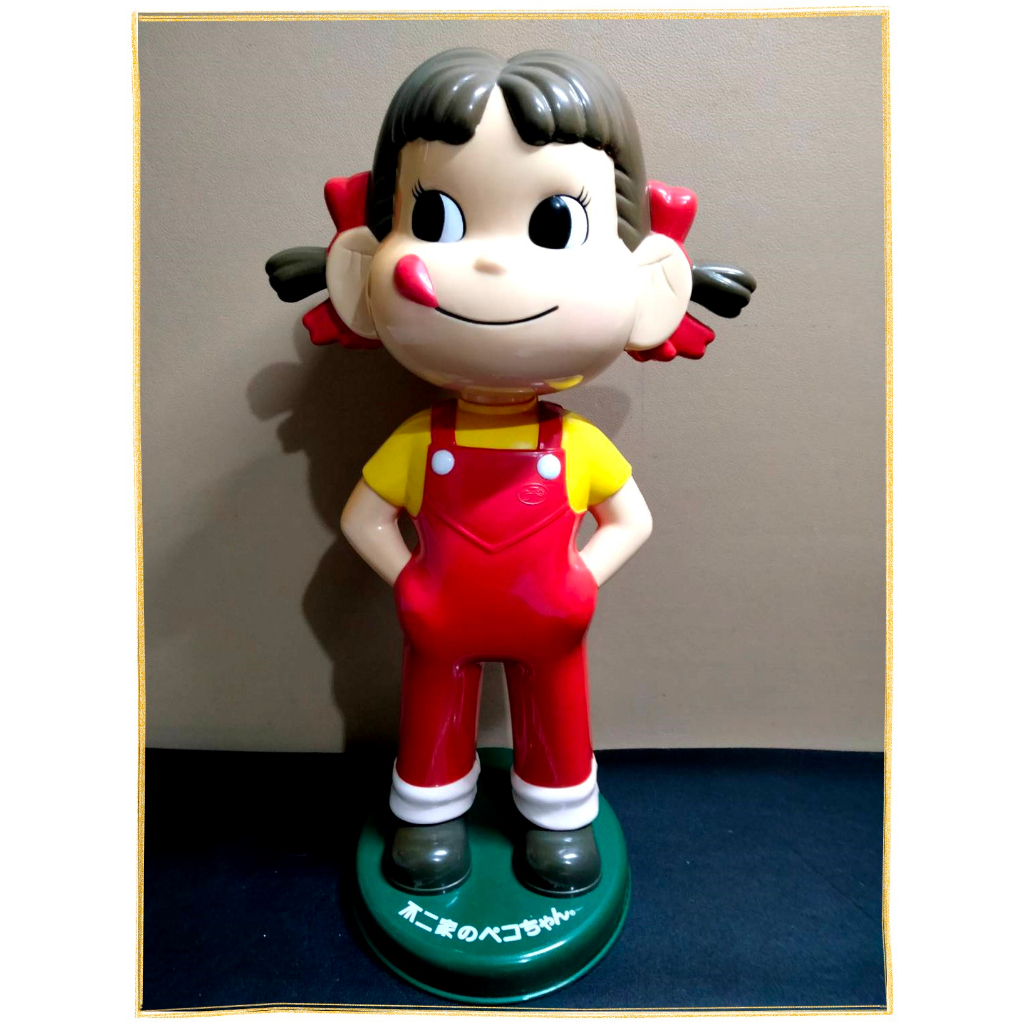 日本帶回PEKO早期正版絕版二手現貨無盒-不二家牛奶妹懸賞當選品首振人形公仔搖頭玩偶-高約32公分