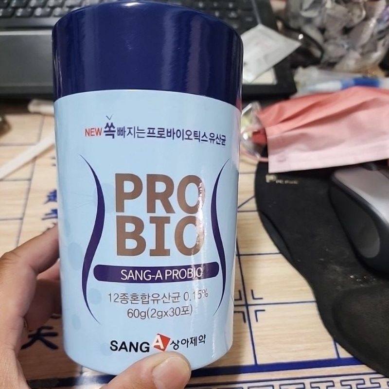 現貨數量，韓國SANG A PROBIO 藍罐益生菌，一罐30小包