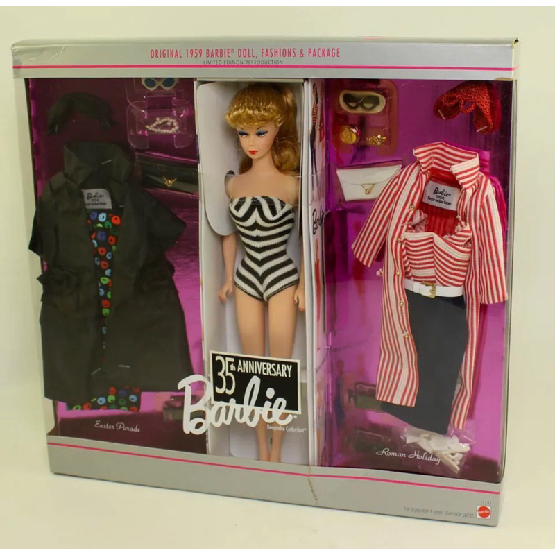 絕版芭比1993復刻禮盒Mattel 35th Anniversary Barbie Doll Giftset