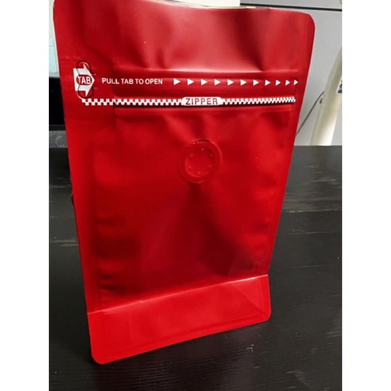 1/2半磅含排氣閥帶膜咖啡袋，八邊封包裝袋自封袋食品咖啡豆包裝袋