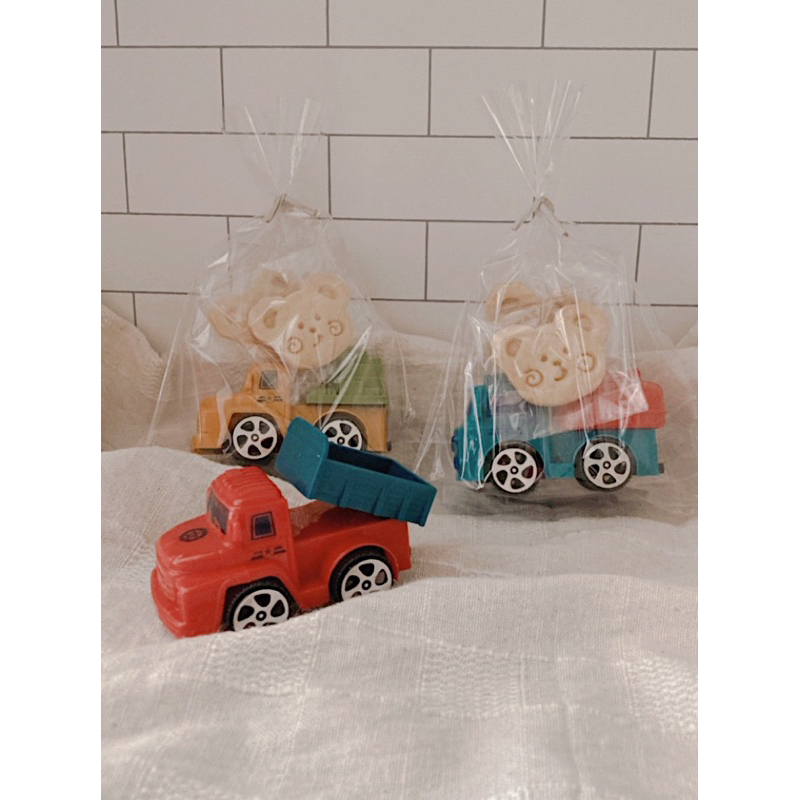 🏷️小人食• 🚜工程車🚒消防車+🍪牛奶脆熊熊禮包 幼兒園分享禮 生日禮物 點心 生日餅乾 分享禮