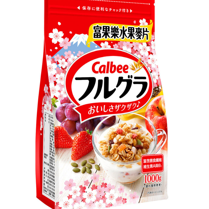 【 現貨】日本 卡樂比 水果麥片 早餐麥片 1KG Calbee 果富樂-costco 好市多