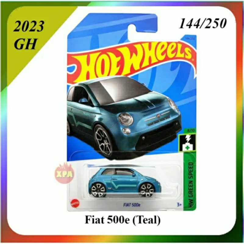 ^.^飛行屋(全新品)Hot Wheels 風火輪小汽車 合金車//飛雅特 FIAT 500e電動車(144/250)
