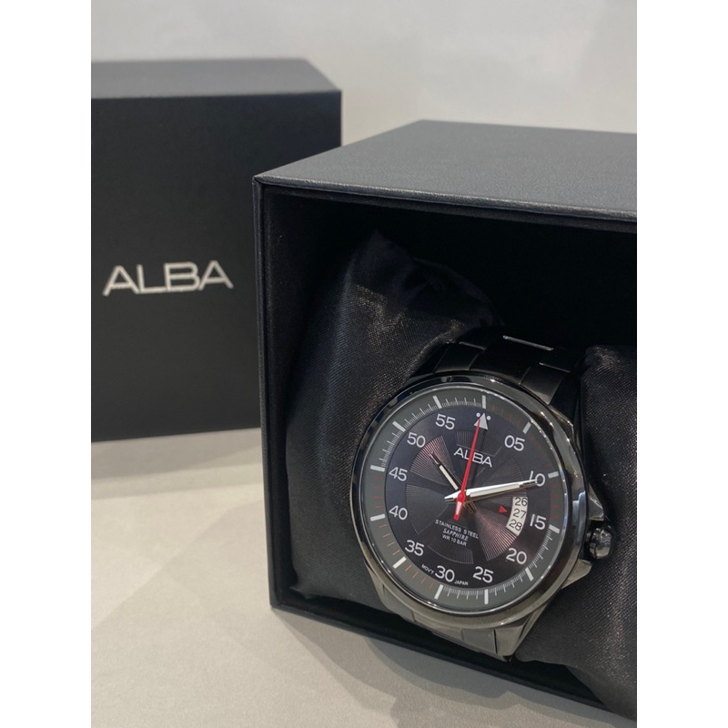 🌟9成新 錶況良好 ALBA 雅柏錶 神秘黑休閒男錶 VJ42-X268SD / AS9H41X1 錶徑44MM