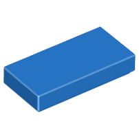 「翻滾樂高」LEGO 3069b Tile 1x2 with Groove 藍色 平板