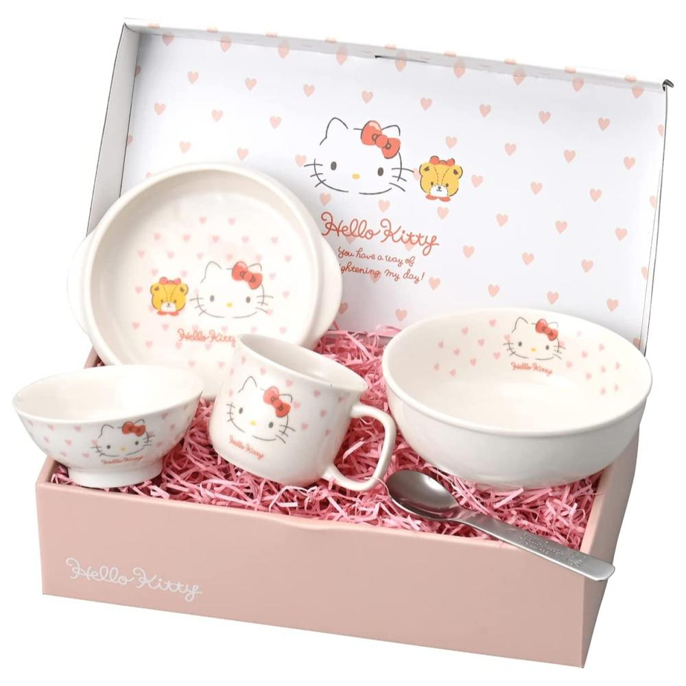 Hello Kitty 陶瓷餐具5件組禮盒 4964412365408