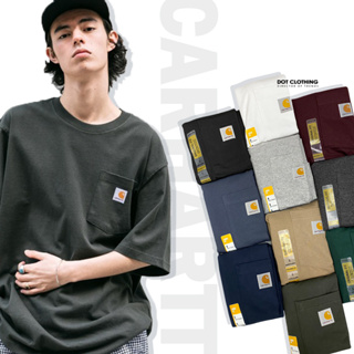 Carhartt Logo Pocket Tee 黑白 軍綠 藍 淺灰 卡其 口袋 素TEE 男女 K87 DOT聚點