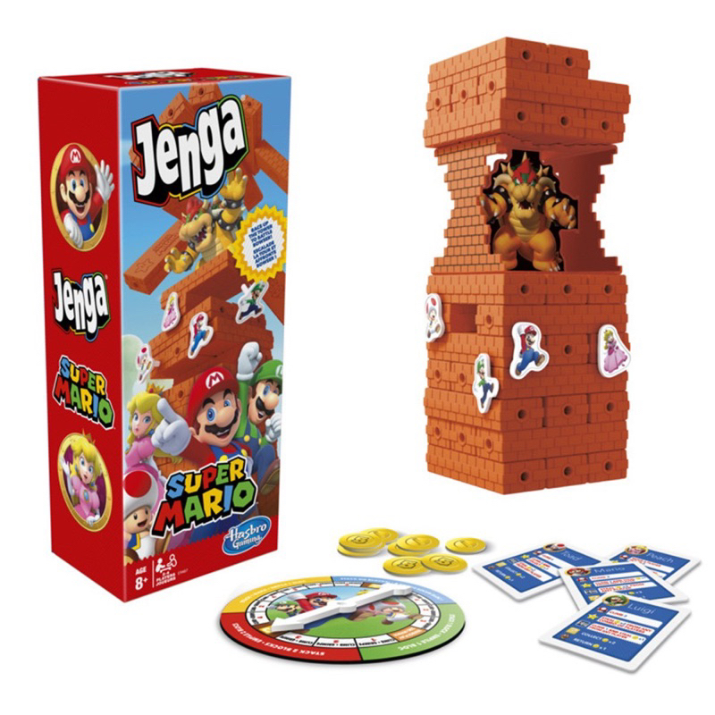 現貨 正版 孩之寶 JENGA 層層疊 超級瑪利歐版 桌上型多人同樂遊戲 桌遊 玩具94881
