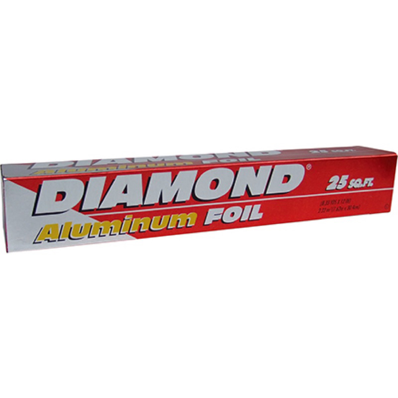 『拔跟麻的大秘寶』Diamond 鑽石牌鋁箔紙 25呎 75呎 鑽石鋁捲 烤肉鋁箔 錫箔紙 燒烤鋁箔 家庭用 營業用