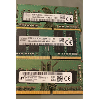 💻Samsung Sk Hynix Micron NB-DDR4 2666 3200 8G/16G/32G筆記型記憶體