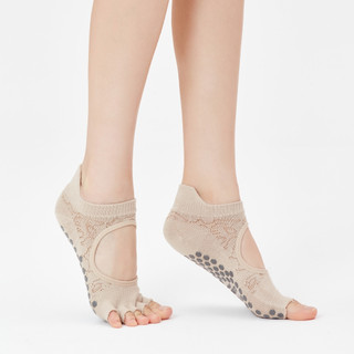 【Clesign】Toe Grip Socks 瑜珈露趾襪 - 春夏新色 - Beige