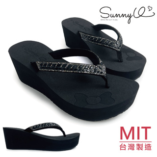 女鞋 SUNNYQ 增高超厚底水鑽細帶拖鞋 SQ-916