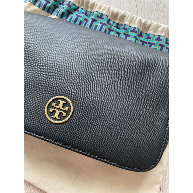 [降價！]Tory Burch TB 黑色 鏈條防刮牛皮包 側背包 相機包 鏈條包 隨身包