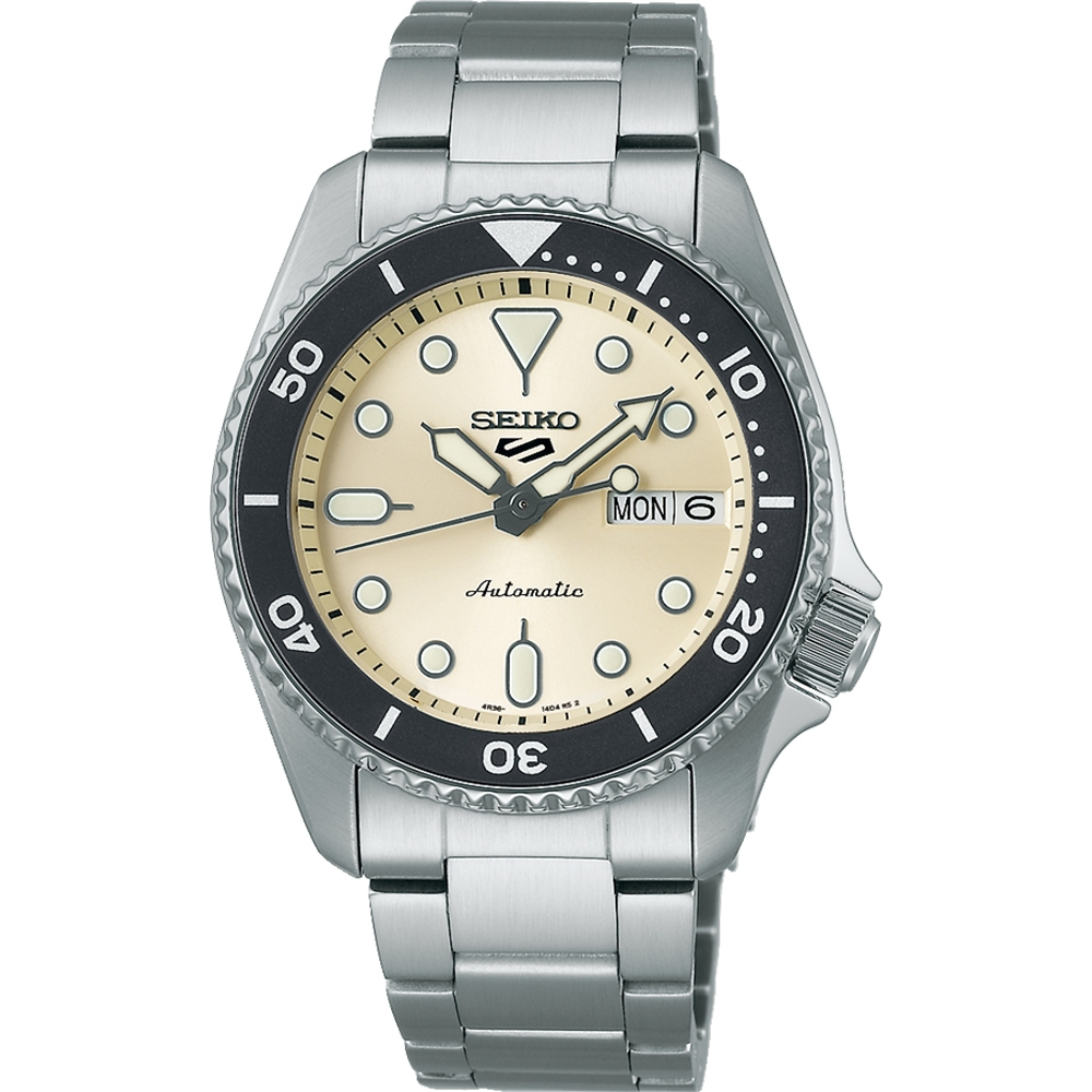 SEIKO  5 Sports系列 精工5號復古潮流機械錶-亮米38mm /4R36-14B0S(SK032)