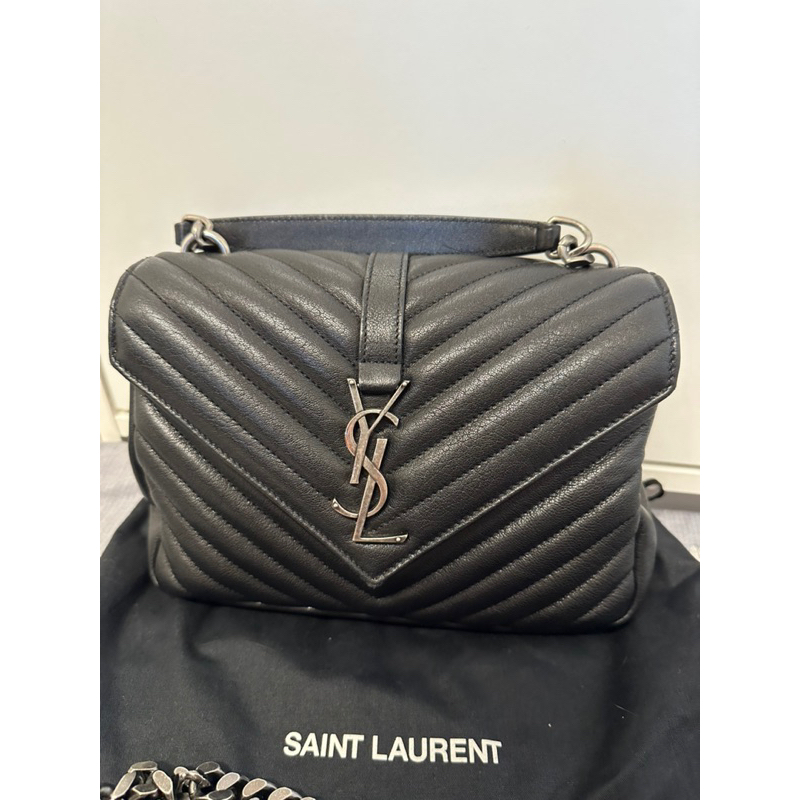 二手真品 保證 YSL學院包 Saint Laurent College Monogram學院包 中號 聖羅蘭