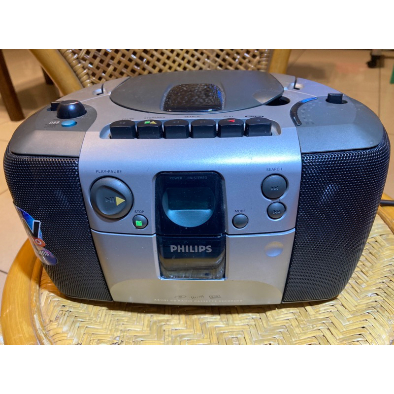 二手 PHILIPS 3合1手提音響 飛利浦CD手提音響/卡帶收錄音機/ FM/MW收音機 3種功能