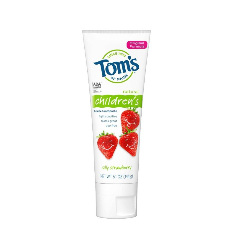 美國TOM'S OF MAINE  天然兒童草莓牙膏- 抗蛀潔淨 (含氟) 144g