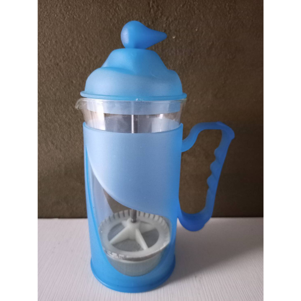 手壓式玻璃泡茶壺 濾水茶壺 玻璃泡茶壺 玻璃沖茶器(500ml)