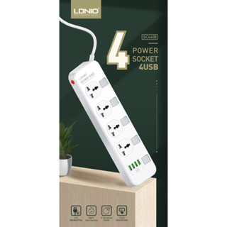 力德諾 延長線 獨立開關萬能插排 4USB多功能電源排插 美規插座
