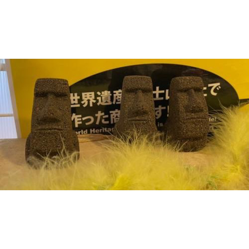 [庭仔日貨] [現貨] 日本 富士山火山岩 摩艾像 擺飾 辦公室 小物