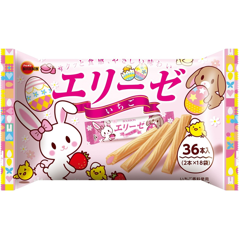 北日本草莓風味威化捲心餅/ 兔子版　eslite誠品
