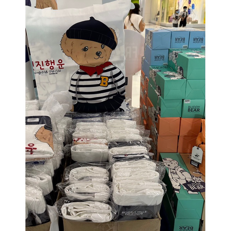 泰國代購～～泰國可愛熊看過來---泰國百貨專櫃polo可愛熊熊帆布包系列/泰國熊 /特價商品/現貨