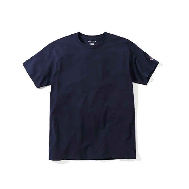 藏青色💙Champion 冠軍 T425 美規 袖口刺繡 高磅數 素T 短袖 T恤