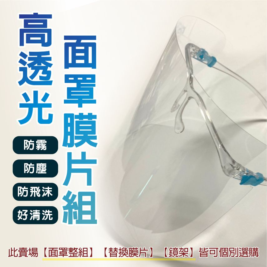 現貨高品質 超清晰防護面罩 面罩替換片 面罩替鏡架 防飛沫 防護面罩 防霧 隔離面罩 透明面罩 防塵面罩 防噴濺