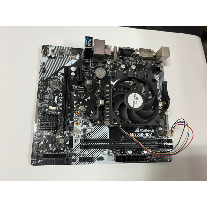 電腦雜貨店～華擎 ASROCK AB350M-HDV主機板 AM4腳位 二手良品 $1000